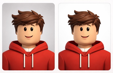 Before and after: casual photo vs compliant ID photo with cloud AI.