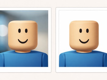 Comparison: free editor photo vs compliant passport photo.