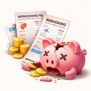 The real cost of a free photo: reprocessing fees, rebooking, stress.