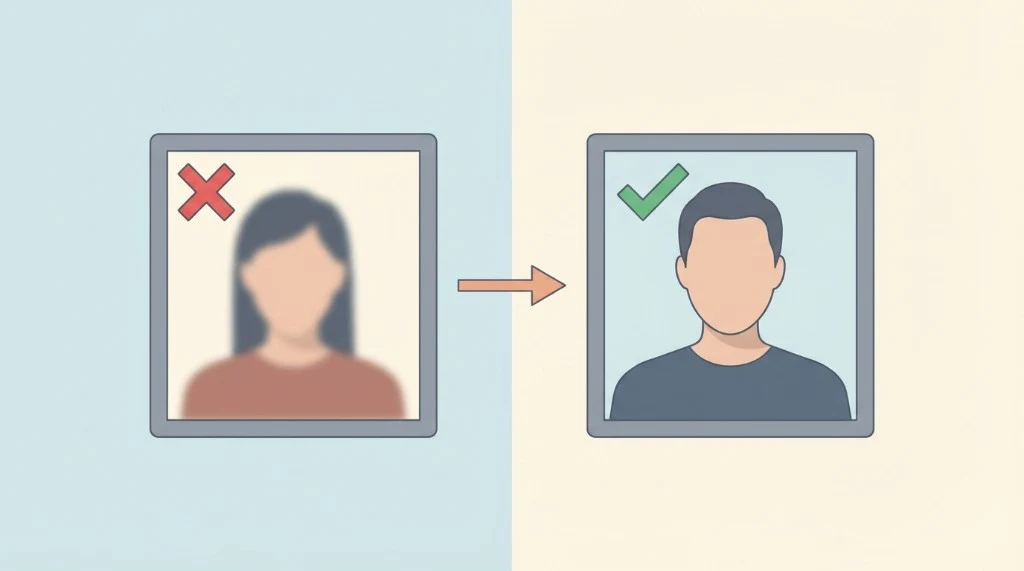 Passport photo rejected vs accepted — fix rejection and resubmit