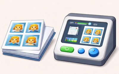 Photo paper and printer settings for document photos.