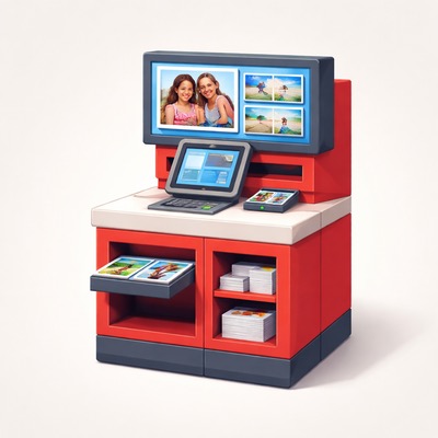 CVS, Walgreens, Walmart photo kiosks.
